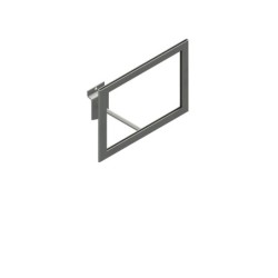 Expositor porta cartel marco horizontal, para formato A5, sujeción lama.