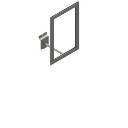 Expositor porta cartel marco vertical, para formato A5, sujeción lama.