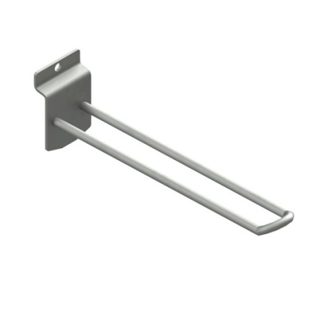 Gancho doble  Ø4mm de 20cm. Sujeción lama.