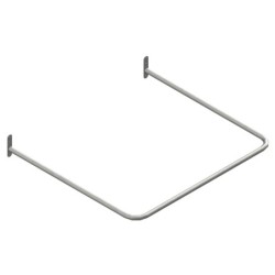 Probador en U de 100x100cm en tubo Ø30.