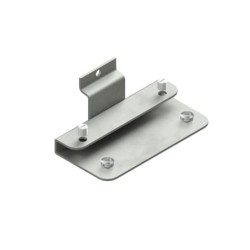 Soporte pinza rectangular, para estante decristal de 8-10mm. Sujeción lama.