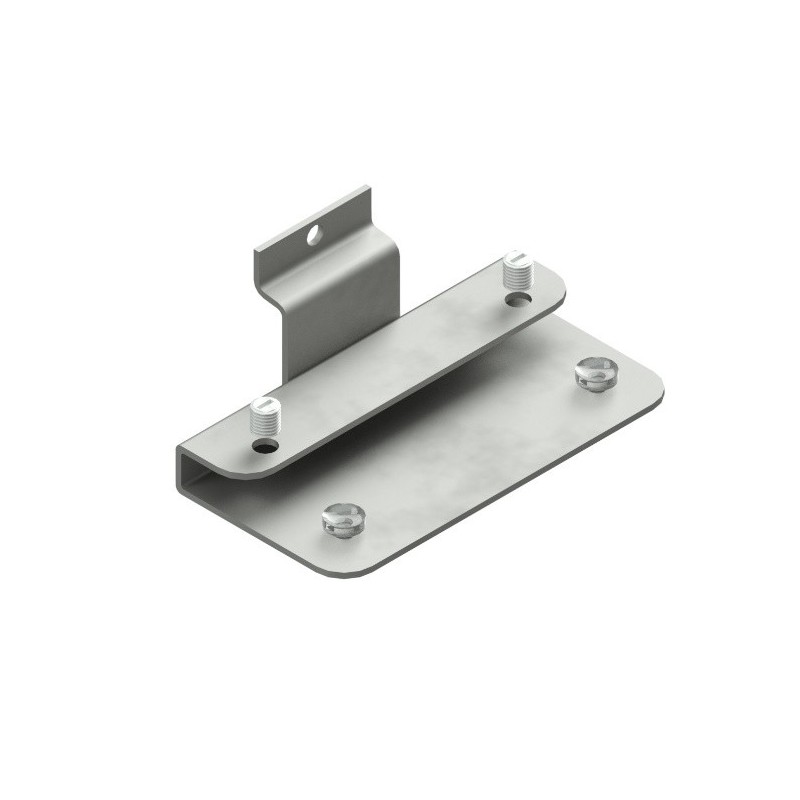 Soporte pinza rectangular, para estante decristal de 8-10mm. Sujeción lama.